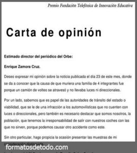 Carta de Opinión