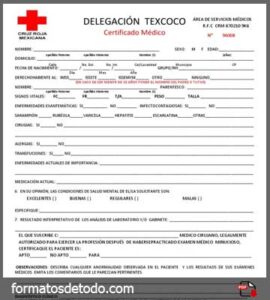 Certificado Medico Cruz Roja