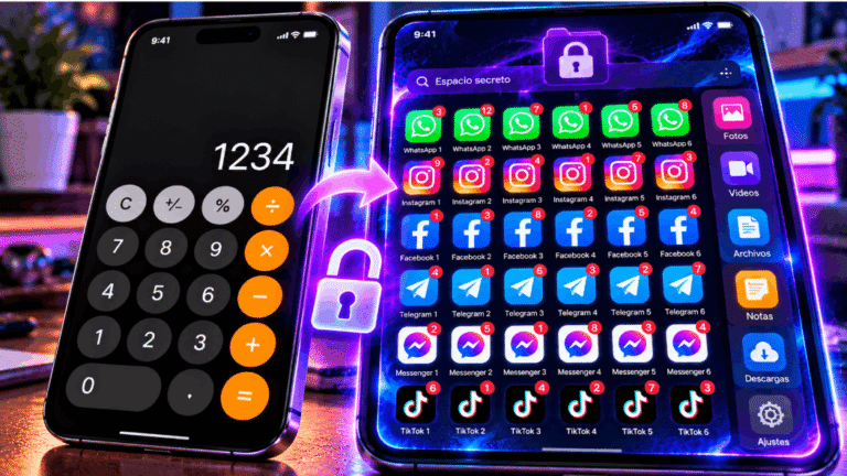 Parece una calculadora normal, pero una clave secreta desbloquea otro espacio en tu celular